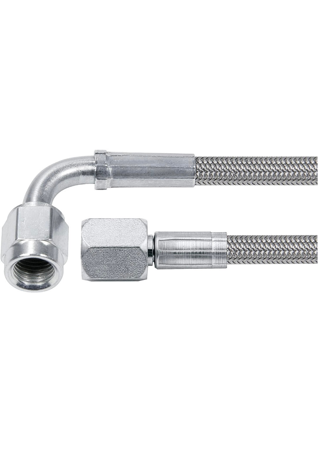 21" braided brake line straight with 90 #4